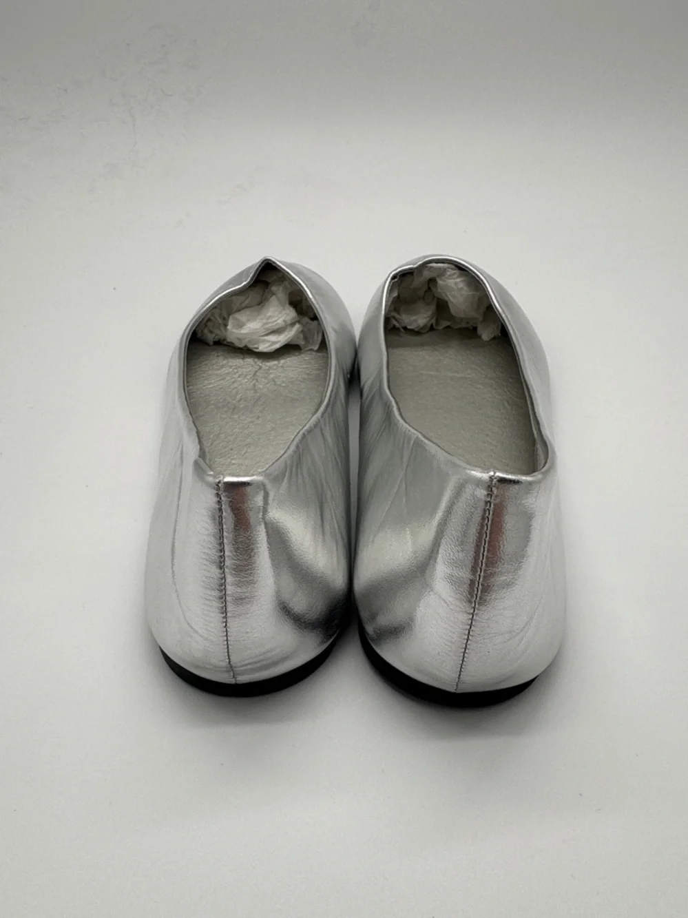 Silver Metallic Women's Ballet Flats